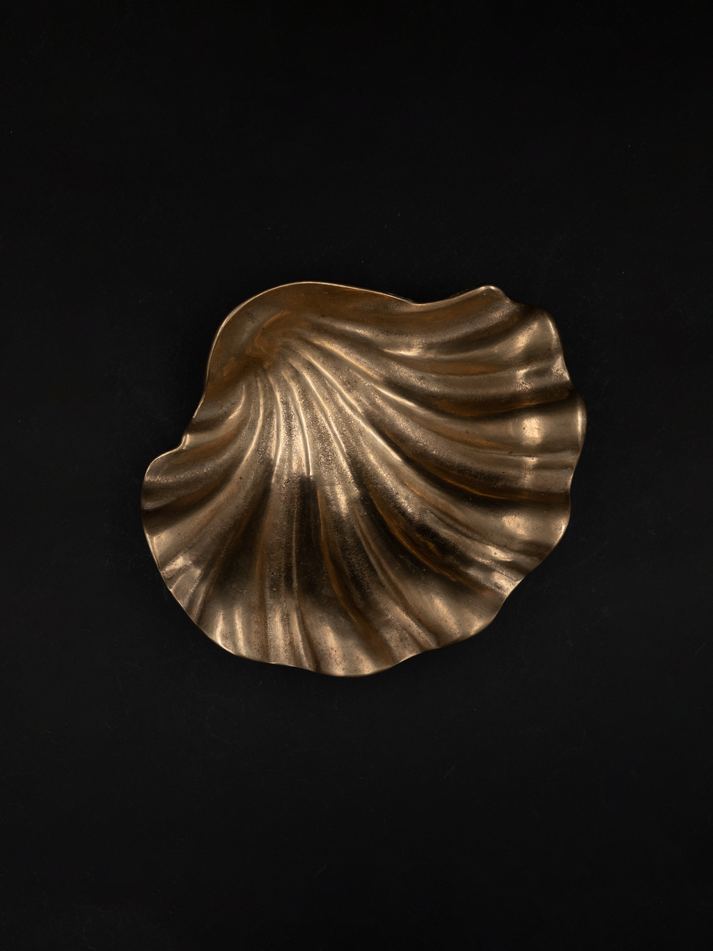 Art Deco Brass Shell Bowl