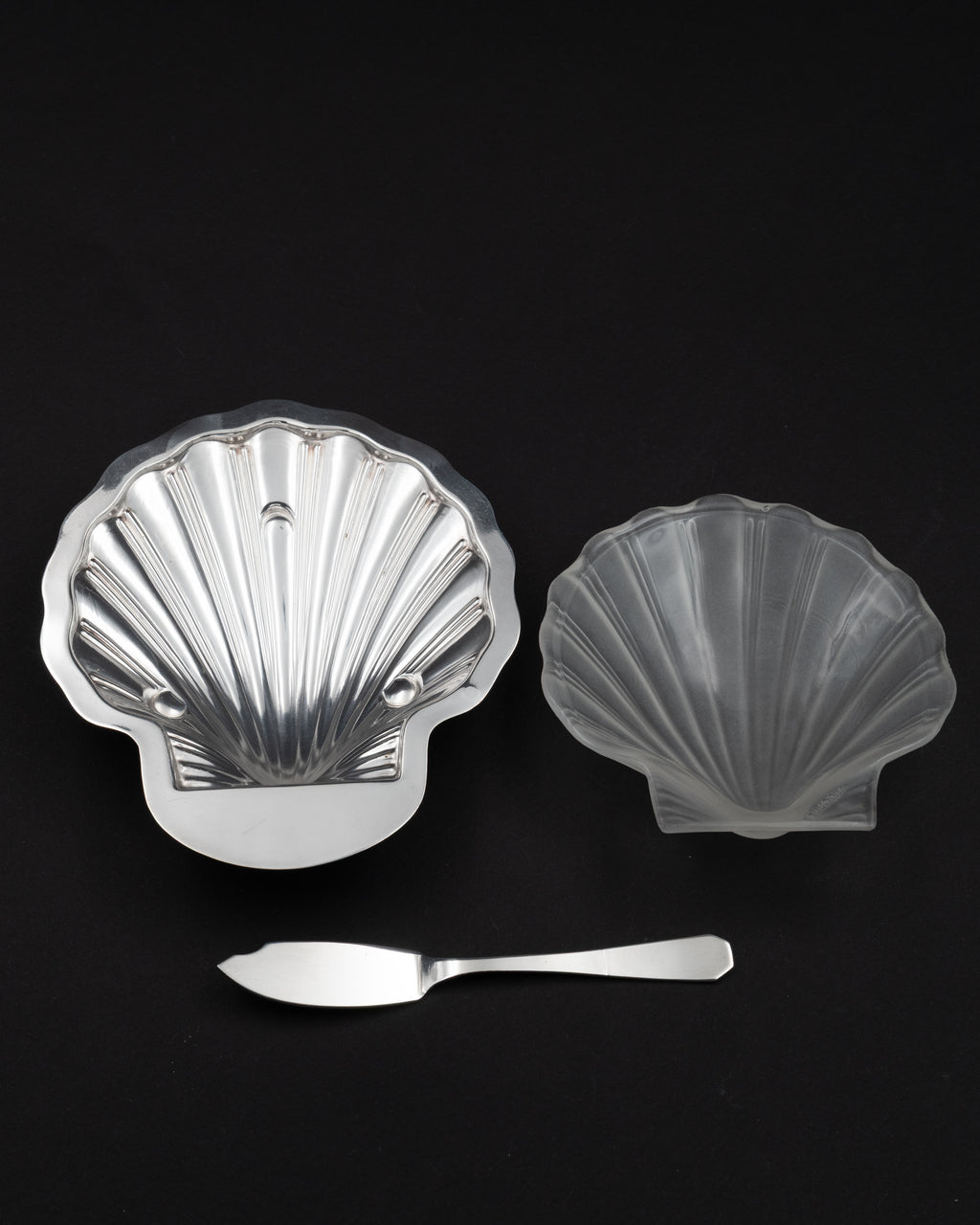 N. Collet Shell Butter Dish & Knife Set