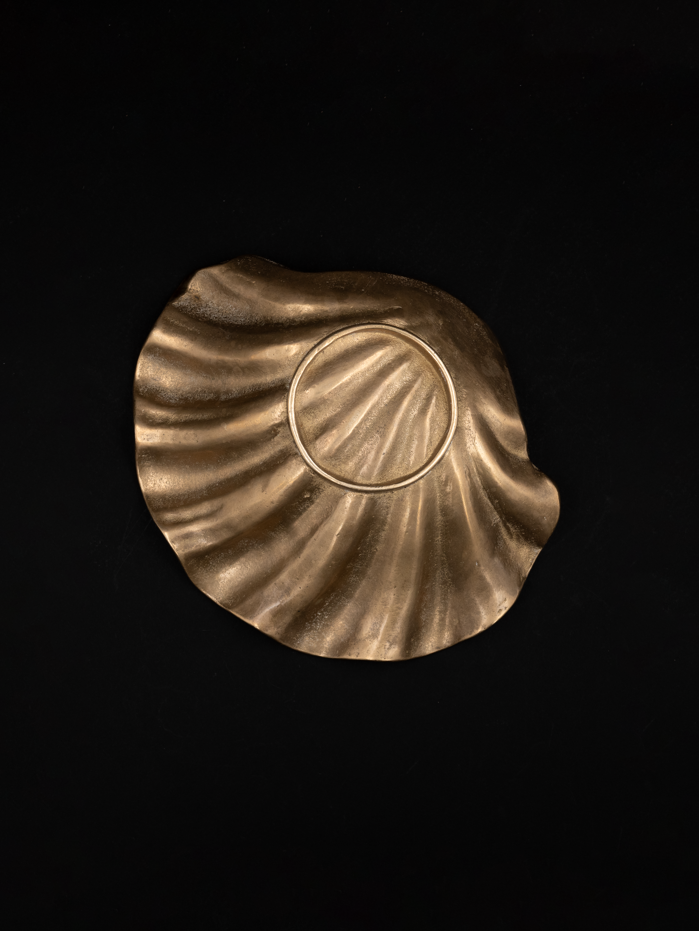 Art Deco Brass Shell Bowl