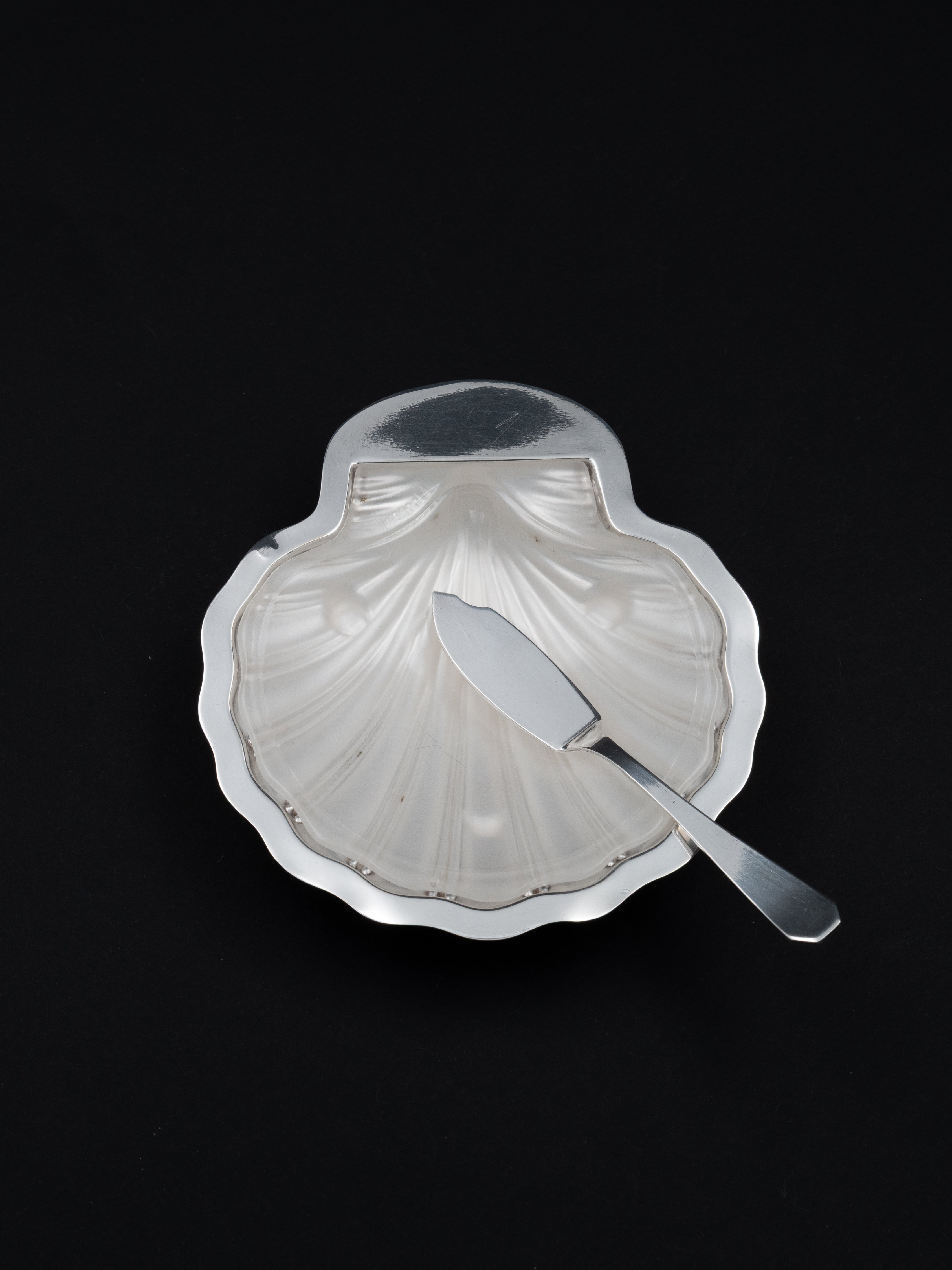 N. Collet Shell Butter Dish & Knife Set