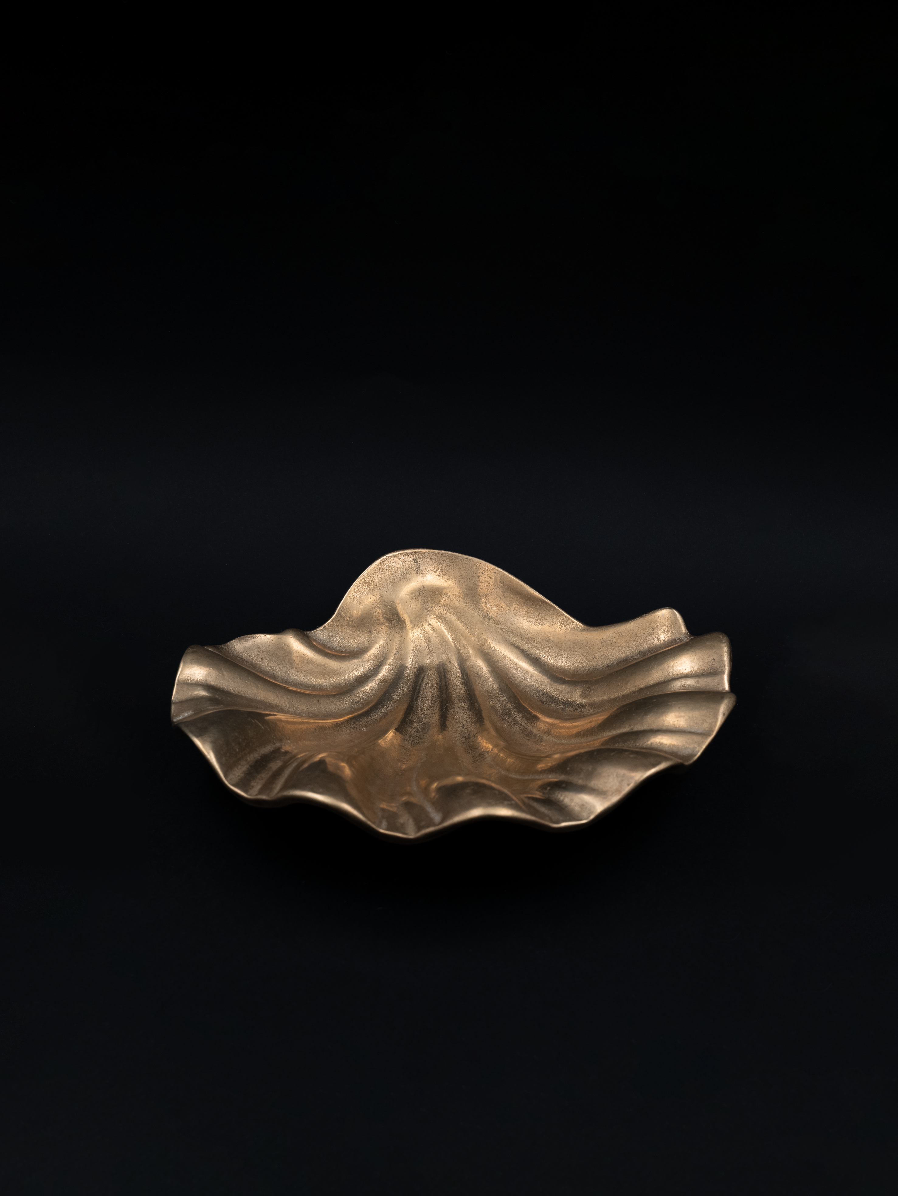Art Deco Brass Shell Bowl
