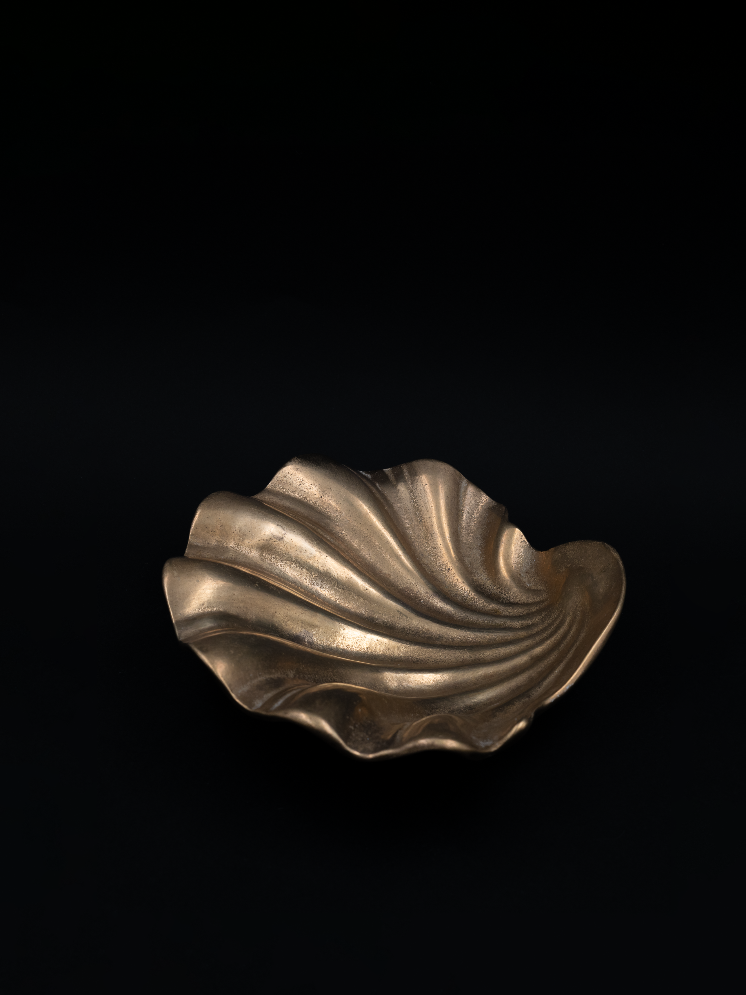 Art Deco Brass Shell Bowl