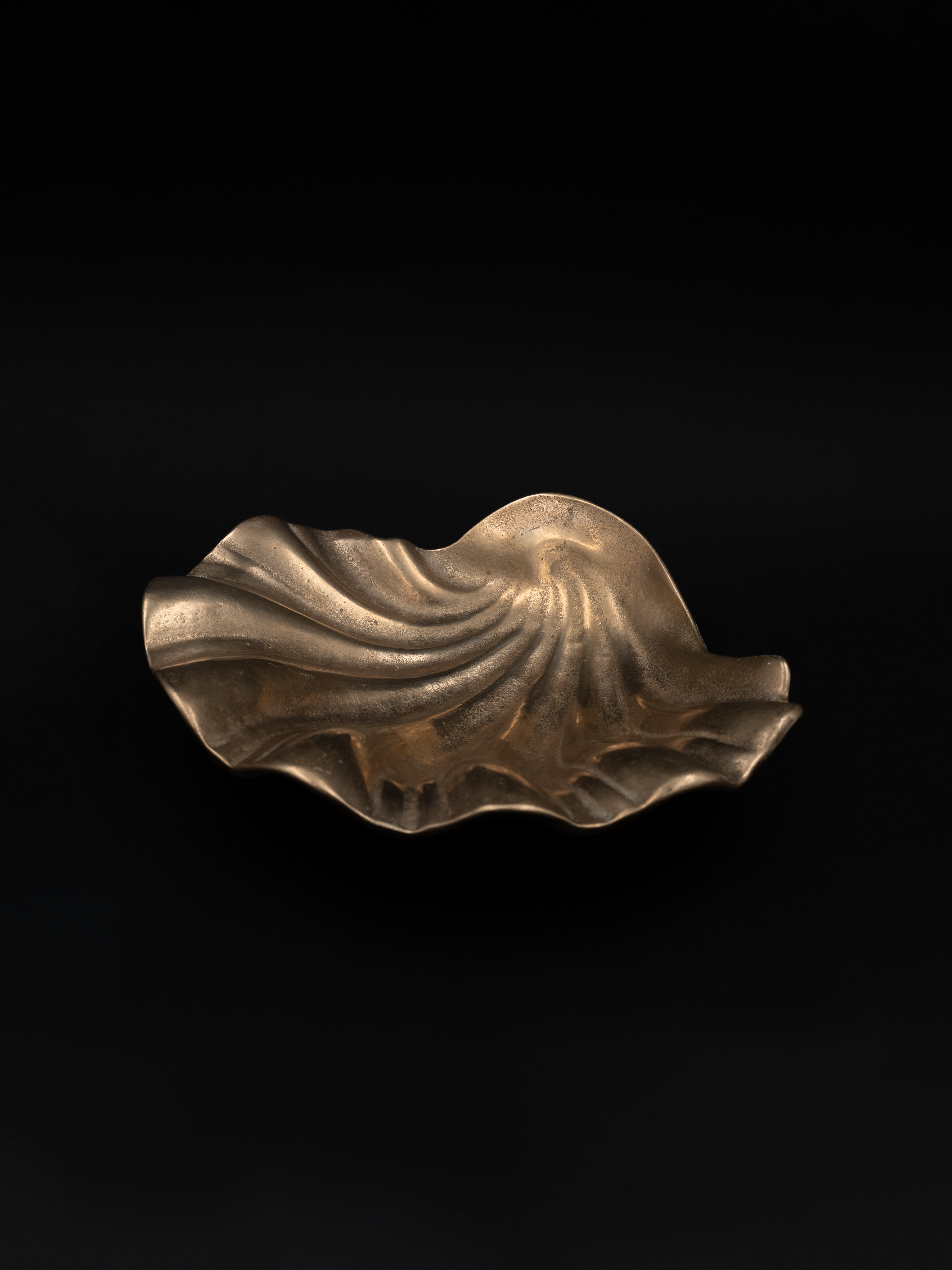 Art Deco Brass Shell Bowl