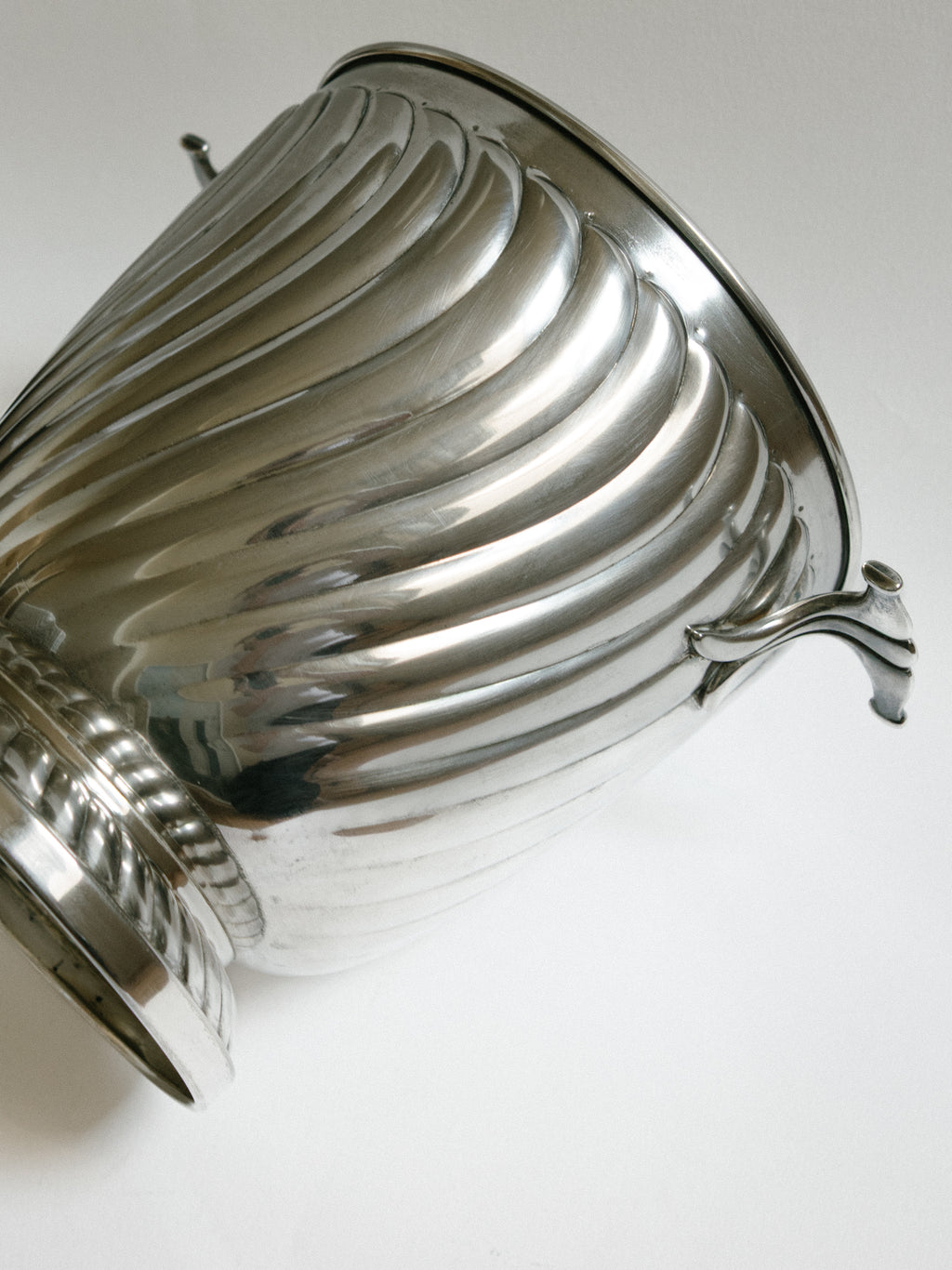 Silver-Plated Ribbed Champagne Bucket