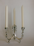 Silver-Plated Three-Light Candelabra