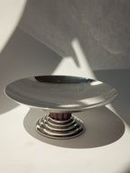 Puiforcat Silver-Plated Archival Tazza Centrepiece with Marbled Stem