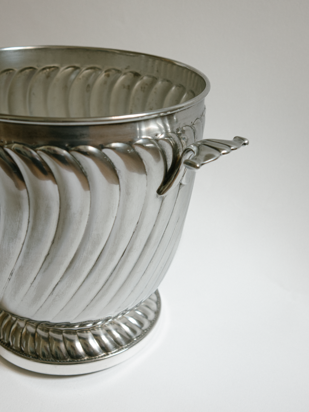 Silver-Plated Ribbed Champagne Bucket