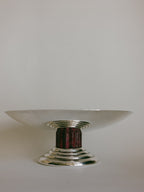 Puiforcat Silver-Plated Archival Tazza Centrepiece with Marbled Stem