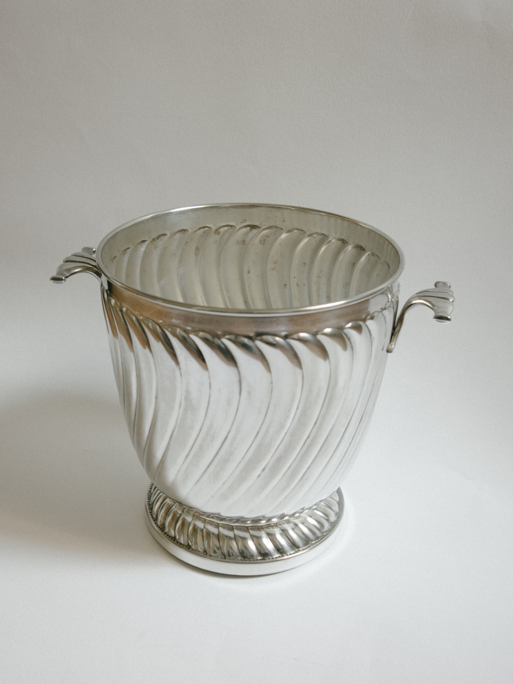 Silver-Plated Ribbed Champagne Bucket