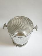 Silver-Plated Ribbed Champagne Bucket