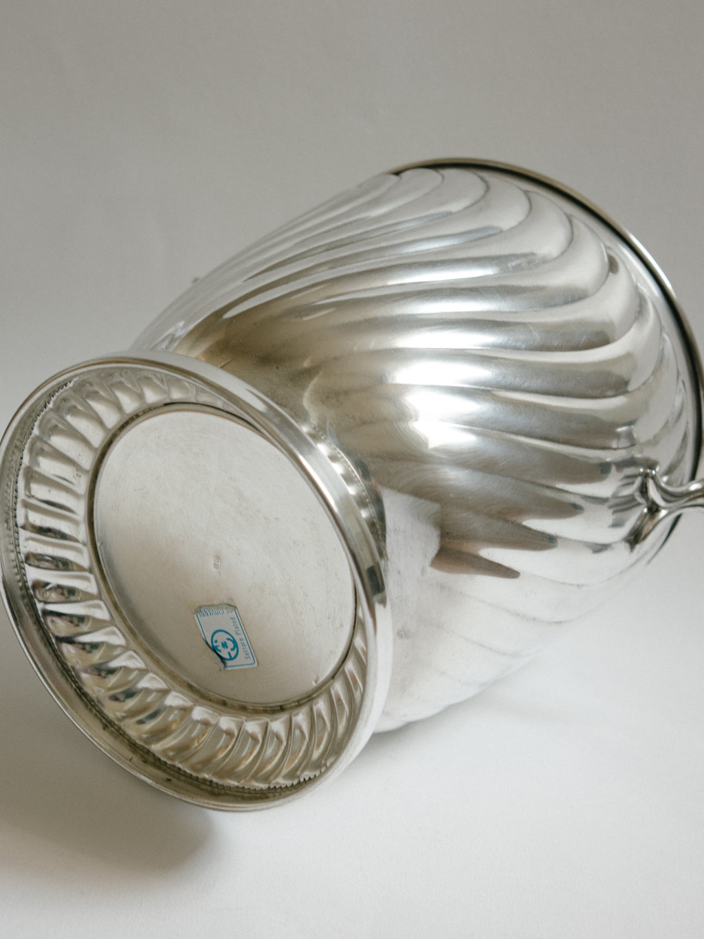 Silver-Plated Ribbed Champagne Bucket